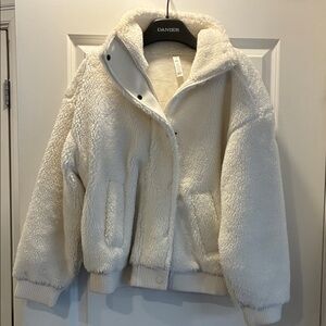 ALO Yoga Cream Teddy Jacket